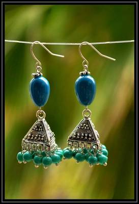 Multicolor metallic jhumkas 1