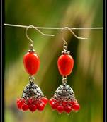 Multicolor metallic jhumkas