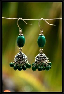Multicolor metallic jhumkas 1