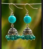 Multicolor metallic jhumkas