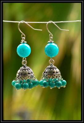 Multicolor metallic jhumkas 2