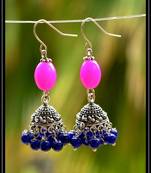 Multicolor metallic jhumkas
