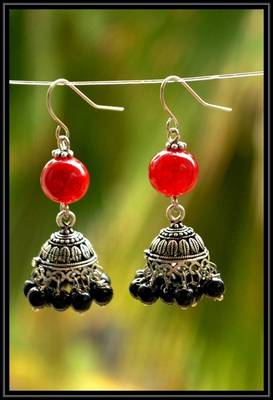 Multicolor metallic jhumkas 2