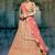 Salmon pink embroidered art silk lehenga choli
