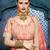 Salmon pink embroidered art silk lehenga choli