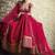 dark magenta embroidered art silk unstitched lehenga
