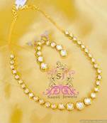 Single Line Kundan Meenakari Necklace