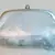 Designer brand crocodile pattern silver bow  clutch purse bag