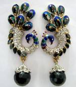 Beautiful Stone Studded Peacock Design Hangings In Victorian Style