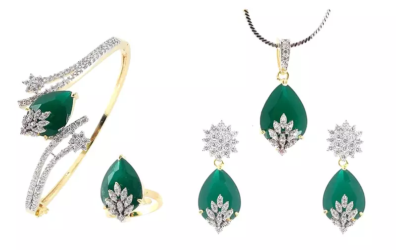 Pendant and bracelet combo with ring