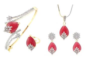 Pendant and bracelet combo with ring 1
