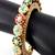 Navratna Stones Copper Gold Plated Pearl Meenakari Work Opnable Kada Bangle