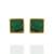 Chic and Trendy Green Colour Square Shape Alloy Ear Studs for Girls & Women