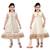 Cream embroidery and print dupion with netted fabric mastani dress kids girls