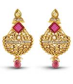 Exclusive Design Gold Finish Dangle Earrings