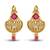 Exclusive Design Gold Finish Dangle Earrings