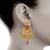Exclusive Design Gold Finish Dangle Earrings