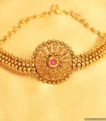 Antique gold look ruby polki bajuband
