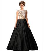 Black embroidered tat silk salwar