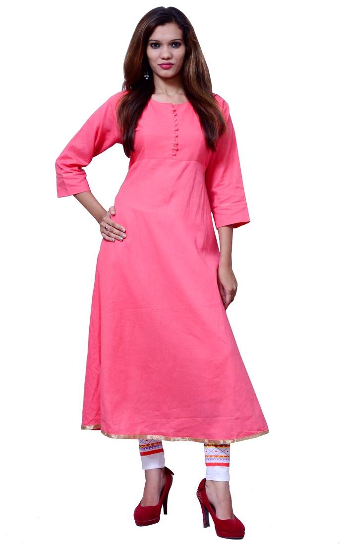 carrot colour kurti