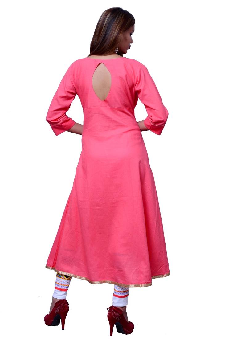 carrot colour kurti