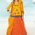 Orange and Yellow Chanderi Cotton Rajputi Poshak