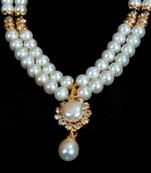 Real Pearls Double String Round Pearls Set