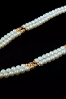 Real Pearls Double String Round Pearls Set