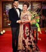red silk embroidered unstitched lehenga choli