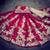 red silk embroidered unstitched lehenga choli