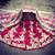 red silk embroidered unstitched lehenga choli