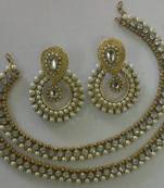 Designer Bollywood Pearl Earings with Traditional Anklets