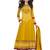 Riti Riwaz Georgette Semistitched gold Anarkali suit with duppta DM9206