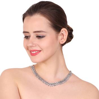 Silver Studded Jewellery Necklaces 2