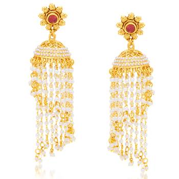 gold plated jhumkas 1