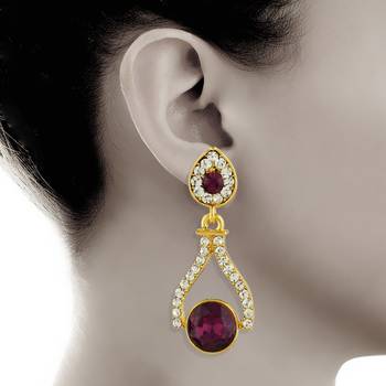 Purple Studded Jewellery Studs 3