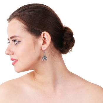 Silver Pearl Jhumkas 3