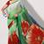 Big Floral Digital Printed Green And Red Saree Made Of Georgette Fabric