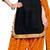 Black lace cotton patiala salwar suit with dupatta