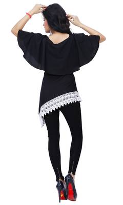 Black printed crepe tops 3