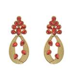 Red cubic zirconia earrings
