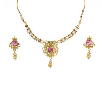 Multicolor cubic zirconia necklace-sets 2