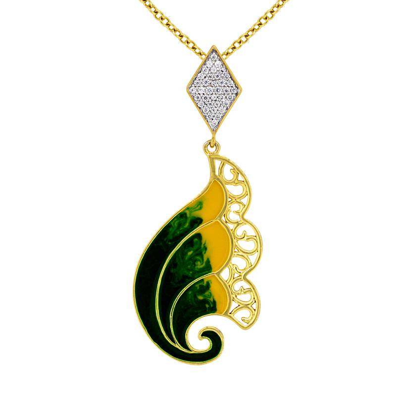 White cubic zirconia pendants