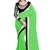 Green embroidered georgette saree with blouse