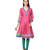 Rani pink cotton woven kurti