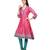 Rani pink cotton woven kurti