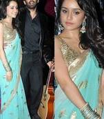 Shraddha kapoor light green bollywood replica saree