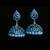 Black blue polymer clay jhumkas