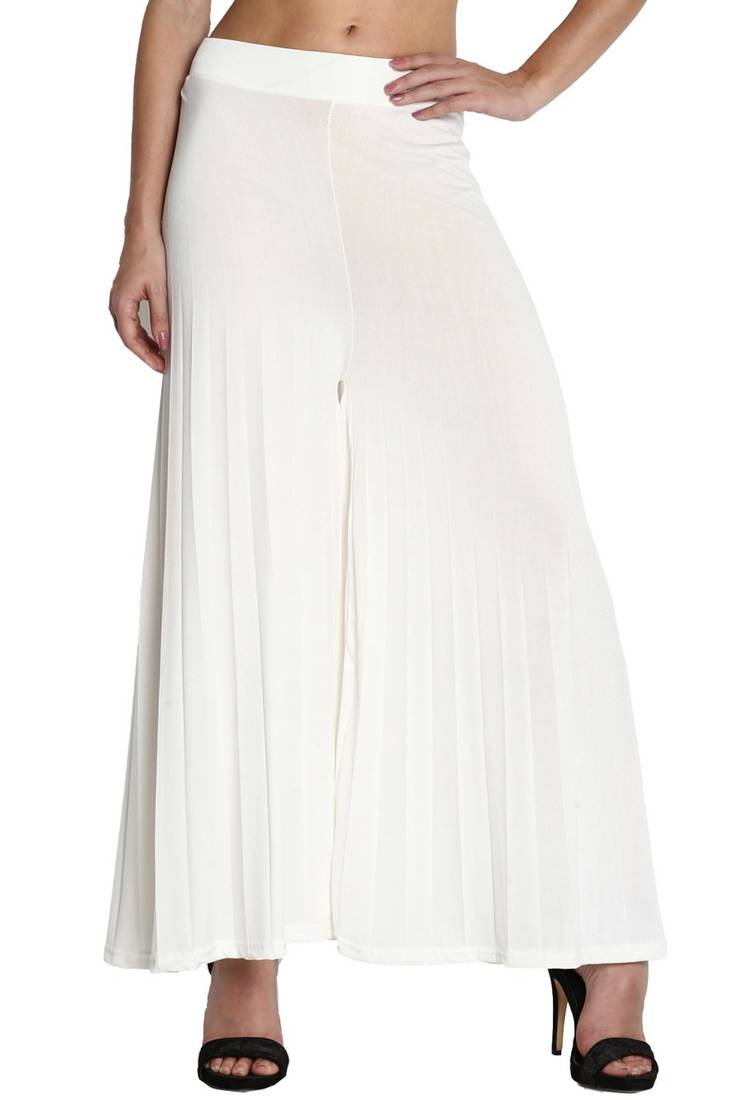 Womens stylish imported fabric pleated palazzo pants