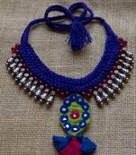 Hand Embroidered thread necklace